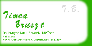 timea bruszt business card